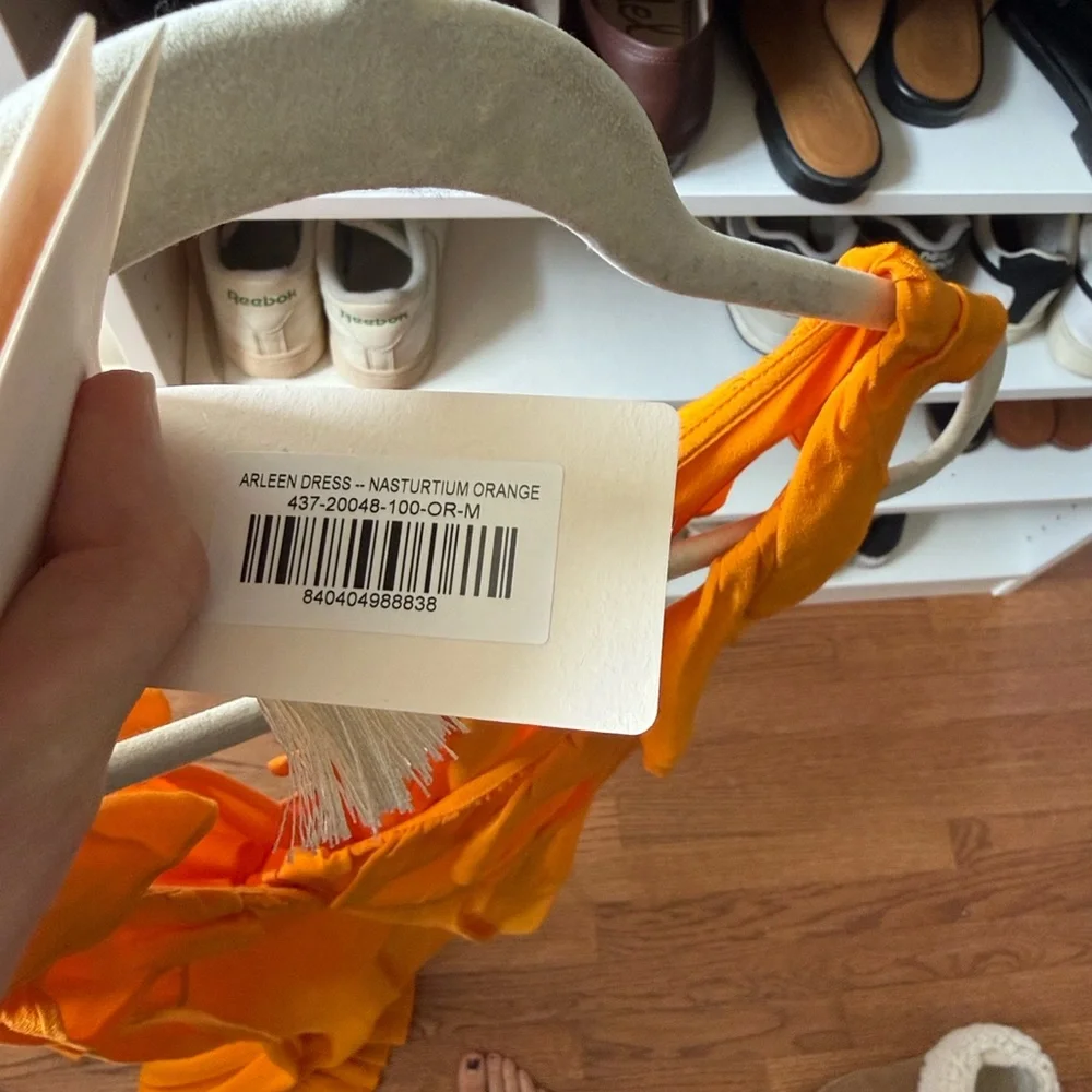 NWT Doen Arleen Dress in Naturium Orange - Picture 6 of 6